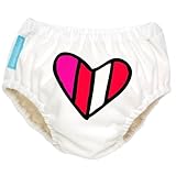 Charlie Banana Reusable Swim Diaper & Training Pants - Small (Red Petit Coeur on White) by Charlie B