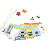 Limi 男の子 ボクサーパンツ 綿 ボイズ インナー 幼児 子供用 ジュニア 下着 肌着 キッズ ショーツ ベビー 幼稚園 ブリーフ 90-150cm 4枚組 動物 恐竜 (130, D)