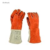 キャンプ 手袋 ， アウトドア グローブ 革 手袋 牛革 軍手 耐熱 薪ストーブ 暖炉 グリル bbq バーベキュー 焚き火 溶接 防熱 薪ストーブ ダッチオーブン SPG-003 (XL)