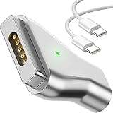 USB Type C Magsafe2 急速充電アダプター T-Tip型磁気充電 マグセーフ2互換 変換 PD Mac 充電器【65W 87W 最大100W PD】2012-2017 MacBook Air、13/15インチの2012-2015 MacBook Proに対応【1.5M 最大100W/5A PDケーブル+アダプター】