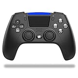PS4 コントローラー 無線 最新バージョン 背面ボタン搭載 1000mAh大容量 二重振動 ジャイロセンサー機能 イヤホンジャック タッチ
