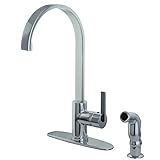 Kingston Brass GS8711CTLSP Denver 8-Inch Centerset Single Handle Kitchen Faucet with Matching Side S