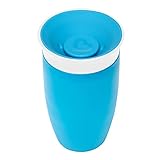 マンチキン(muchkin) べビー用 マグ (逆さにしても こぼれない) ふた 付き コップ 12カ月から 上手に飲める ミラクルカップ296ml ブルー FDMU10803