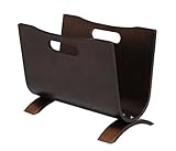 永井興産 曲木マガジンラック ブラウン 幅37×奥行20.5×高さ28.5cm