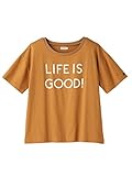 CLOUDY,FINE LATER (クラウディファインレター) 産後用 プリント Tシャツ 半袖 親子ペア可 ママ フリー キャメル 30122 30122300
