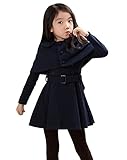 Plus Nao(プラスナオ) 子供用 セレモニースーツ ワンピーススーツ 2点セット マント＆ワンピース 長袖 ベルト付き フレア 入園式 入学式 卒 ネイビー 140