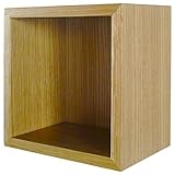 マグネット 壁デコレーション 壁掛け棚 ボックス型 マスデコ [ 木製 ・ 裏面マグネット ] ナチュラル (横) 19 x (縦) 19 x (奥行) 13cm 21064236