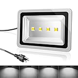 Warmoon Outdoor 200W High Power Flood Lights Waterproof Daylight White Security Spotlights 1000 Watt