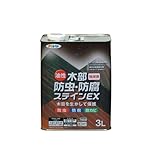 アサヒペン 油性木部防虫・防腐ステインEX 3L ダークオーク