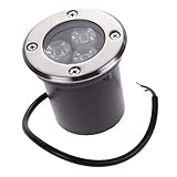 Flameer LED水中スポットライト　3W　魚タンク　噴水 プール 池 庭園　景観ランプ　暖白色　LED潜水ライト　アルミ合金