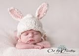 ラブリーバニーベビー帽子★ピンク０才ベビーの可愛いうさぎの帽子newborn-3months(50-60)