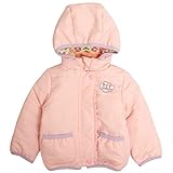ベビー ジャンパー 女の子 中綿入り リバーシブル ジャケット アウター コート サーモンピンク 95cm