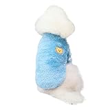 犬 服 秋冬 暖かい ベルベット クマ フリース 着る毛布 小型犬 中型犬 ドッグウェア 犬服秋冬 ペット用品 PetGround (L, ブルー)