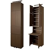 壁面収納 デスクタイプ 60cm幅 ダークブラウン色 MY-0035