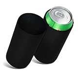 kwmobile 2x 缶クーラー カバー 500ml Can対応 - 缶保冷 ホルダー - 黒色