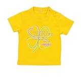 BabyChips HAPPYクローバー(ピンク)(名入れ半袖ベビーTシャツ) 100 デイジー