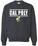NCAA Cal Poly Mustangsバーロゴクルーネックスウェットシャツ、M、ダークヘザー