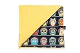 La Millou - Light Baby Blanket - Cotton - Minky (32 x 40in) (Indian Zoo-Sunshine) by La Millou