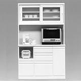 日本製 モダン 幅120cm オープンダイニングボード ホワイト 完成品