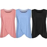 授乳服 授乳タンクトップ マタニティウェア ノースリーブ 無地 産前 産後 3枚セット　XL