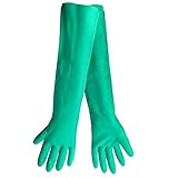 Global Glove 522 Heavyweight Unlined Nitrile Glove, Chemical Resistant, 22 mil Thick, 19 Length, Lar