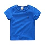 AiGo 半袖ver 9色選べる! やわらかコットン ボーダーと無地 半袖Tシャツ ストレッチ [並行輸入品]