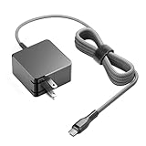 KFD PD 65W USB Type-C 急速充電器 ノートPC用ACアダプター 折畳めACプラグ 20V 3.25A Type-C ノートパソコン電源アダプター一体型 2m編組ケーブル 汎用Panasonic,MacBook pro/Air, 富士通｜IBM,Samsung,FUJITSU,NEC,Dell,HP,ASUS,Acer,LG Gram など