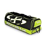Boombah Brute ローリングバットバッグ 野球用 ソフトボール用 35インチ×15インチ×12–1/2インチ 49種類のカラーオプション 4本のバットと用具を収納可能 キャスター付き ブラッ