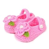Matoen(TM)Baby Girls Handmade Knit Sock Infant Rose Shoes (Pink) by Matoen