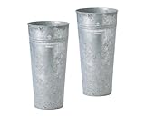 ブリキ筒バケツ M シルバーカラー 200Φ×400Hmm 3093-A 2個セット