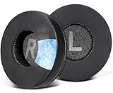 SOULWIT 冷却ジェル パッド イヤーパッド Logicool H390/H391/H600/H609/H760 用 ヘッドセット 交換 イヤークッション アイスシルクファブリック 替え 耳当て より厚くする イヤーカップ 冷感 ヘッドパッド-ブラック