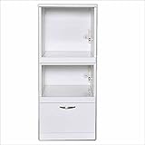 レンジ台 食器棚 ルミナス キッチン収納 幅50㎝ キッチンワゴン レンジ台付き食器棚 キッチン収納 (幅50cm)