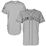 マジェスティックSan Diego Padres Mens Cool Base Authentic Road Gray Jerseyサイズ48