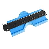 型取りゲージ コンターゲージ 250mm 測定ゲージ 測定工具プラスチック製 目盛付き ロック付き(ブルー)