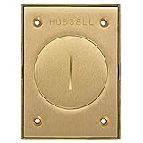 Hubbell s2425 scrubshield真鍮床ボックスカバー長方形2 1 / 8 " x 3 / 4 "