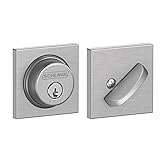 Schlage B60N COL 626 Single Cylinder Deadbolt with Collins Trim, Satin Chrome [並行輸入品]