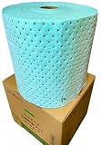 VECOLARD ロールタイプ 油吸収シート オイル吸着マット 万能吸着マット 工業用品 油、水、化学液体 吸収シート (EMV01 グリーン)