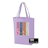 トートバッグ　エコバッグ　プリント　綿　和柄　四季　なごみ　四季の和イメージ (Lサイズ, ライトパープル)