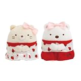 サンエックス すみっコぐらし『サクマいちごみるくキャンディ』てのりぬいぐるみ ねこ&しろくまセット
