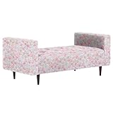arne ベンチソファー 幅140 奥行72 高さ59 背もたれなし ダイニングソファー ベンチ ソファ 2人掛け Baggy DA 3×5 花柄 ピンク
