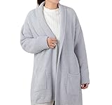 【ニトリ】NITORI やみつきになるもこもこ素材のヤーン ルームウエア シャギーヤーントッパー レディース 女性 130 グレー F 75