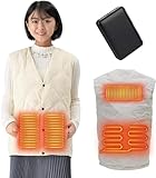 [rafuteru] 電熱ベスト 温熱ベスト【2*12000mAh大容量バッテリー付き】前後9箇所発熱 ヒーターベスト 電熱ダウンベスト 前