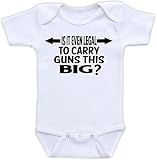 Is It Legalでも持ち運びにこのBig Guns – Funnyベビーボディスーツ US サイズ: S カラー: ブラック