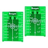Magpie レーザーターゲットカードプレート 赤と緑のレーザー用 (2個 磁気 スーパースリム)