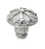 Carpe Diem Hardware 1060-24 Acanthus with Med Knob Renaissance Style with Feather Scroll Feet, Plati