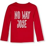 THE CHILDREN'S PLACE(ザ・チルドレンズプレイス) ロングスリーブパフプリントグラフィックティ クラシックレッド トップス長袖Tシャツ 12～18ヶ月【並行輸入】