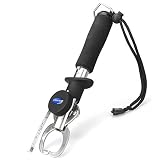 Zitrades フィッシュグリップ キャッチャー フィッシュグリップメジャー 魚掴み器 釣り具 計量器機能 ステンレス制 ストラップ付き 黑色 【3-5日配達】