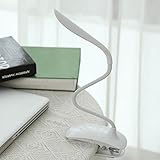 LEDniceker Minimalism Clip-on LED Table Lamp/Desk Reading Light, USB Charge Cable, Free Twisted Tube