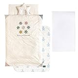 【セット買い】ソレイアード ラ・ボン・エトワール+モン・ヌヌース 6重ガーゼケット(ブルー) クリーンくるマット たまご掛けお布団セット