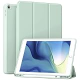 GWAAN iPad 10.2インチ 第９世代(2021) 第８世代(2020) 第７世代(2019) と互換性あり 角が割れないシリコンソフトケース 三つ折り保護カバー Pencil収納タイプ ペンシル 自立スタンド・オートスリープ機能 パステルカラー A2197 A2200 A2198 A2270 A2428 A2429 A2430